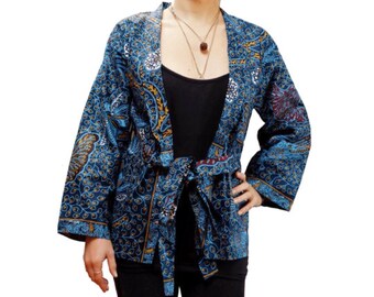 Kimono/African Print Design/Wax print/One size/Unisex/Cotton