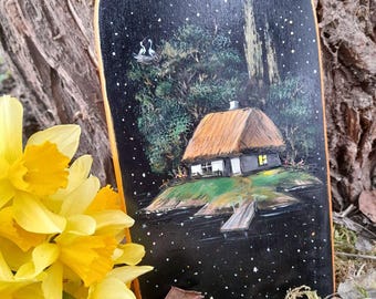 Decorative small cutting board  10*5 inch Decorative board on the  wall  Kitchen decor Home decor Hand painted