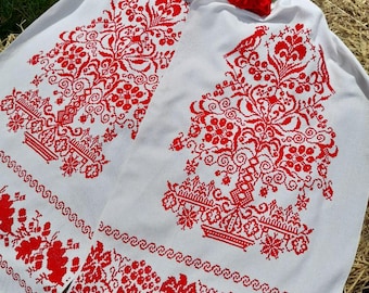 Ukrainian rushnyk / Embroidered rushnyk / Ukrainian wedding traditions / Handmade towel /Towel with  tree of the genus / Newlywed gift /