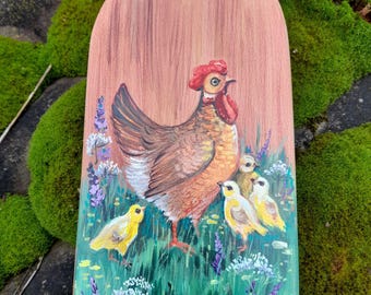 Decorative small cutting board  9*5 inch Decorative board on the  wall  Kitchen decor Home decor Hand painted