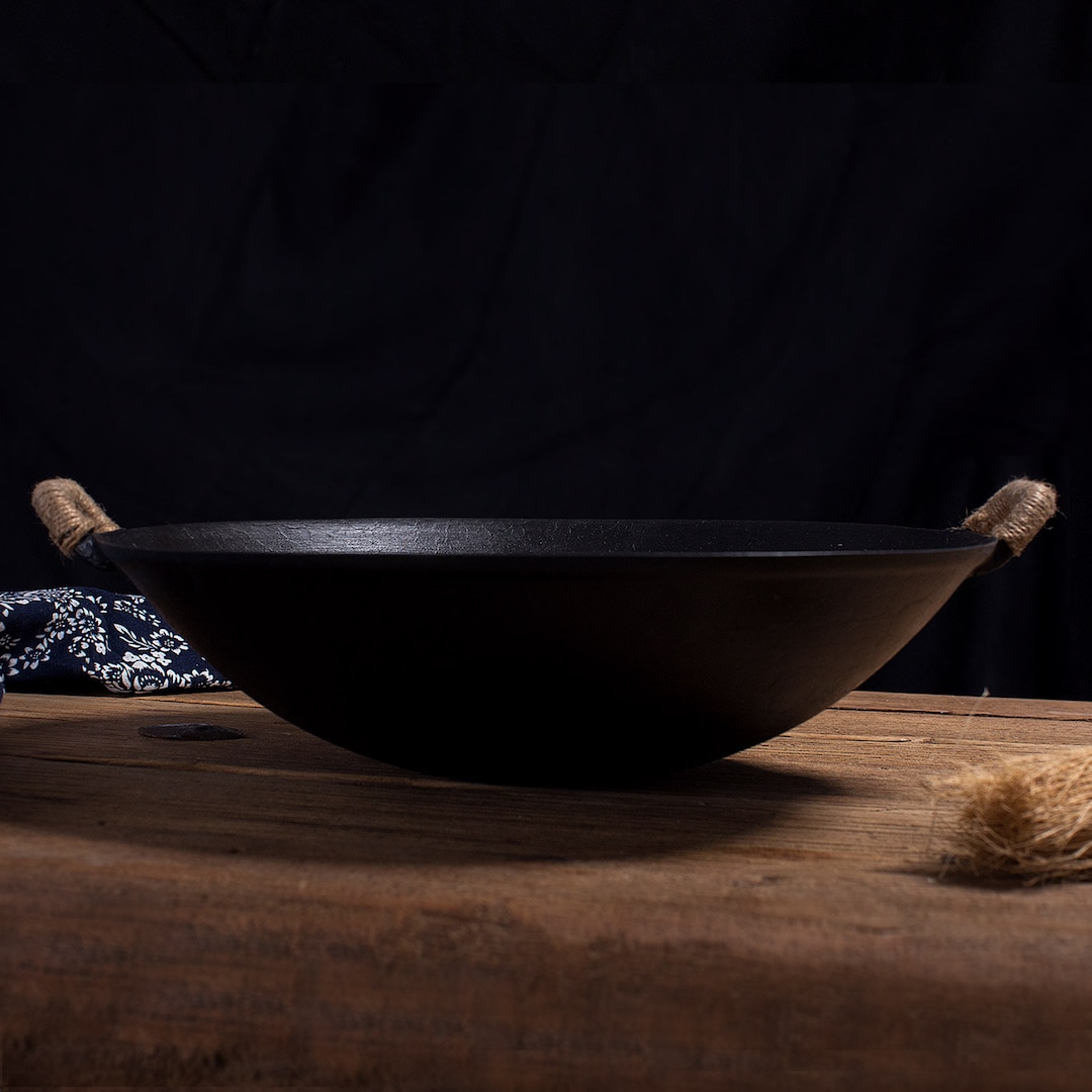 Zhensanhuan Handmade Cast Iron Wok Cantonese Large Wok Stir Etsy