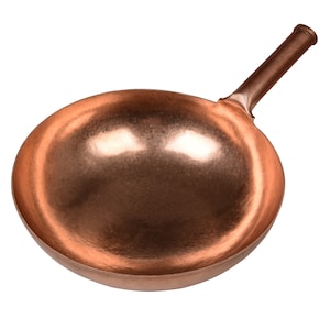 ZhenSanHuan Chinese traditional, hand hammered COPPER woks no coating, less oil, conduct heat fast