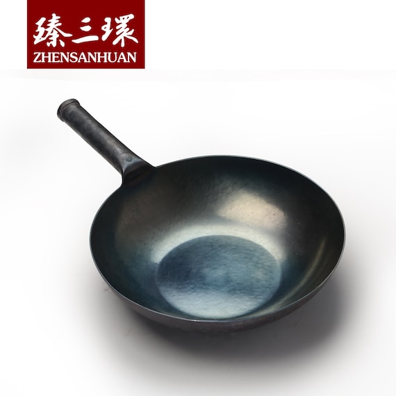 Chinese Traditional, Hand Hammered Iron Woks, Stir Fry Pans, No
