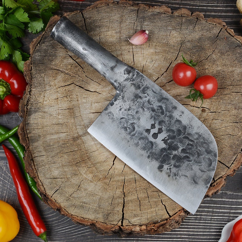 9 Inch Big Knife Chopper Slicing Handmade Forge Longquan Kitchen