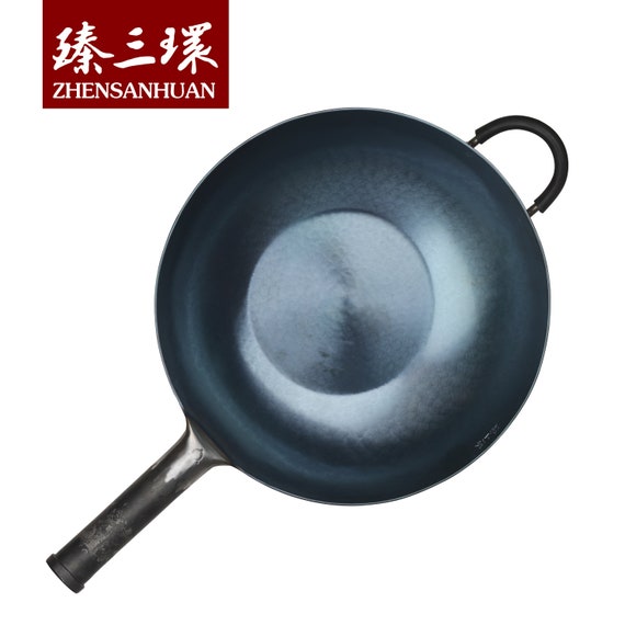 Padella Wok martellata a mano, Wok in ferro da cucina tradizionale cinese  con manico in legno staccabile pentola resistente ai graffi pentole da  cucina - AliExpress