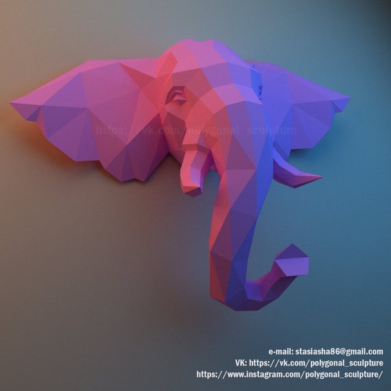 images Origami Paper Craft Elephant etsy