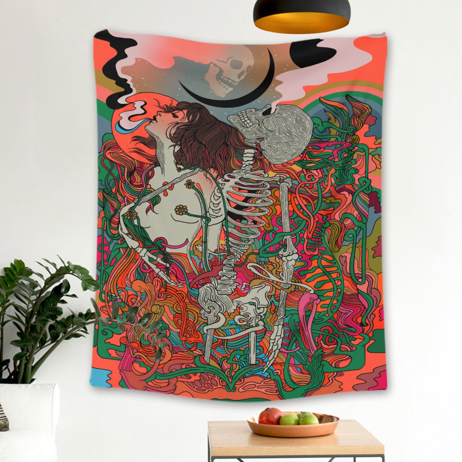 Floral Tapestries Colorful Tapestry Sexy Woman Tapestry Etsy