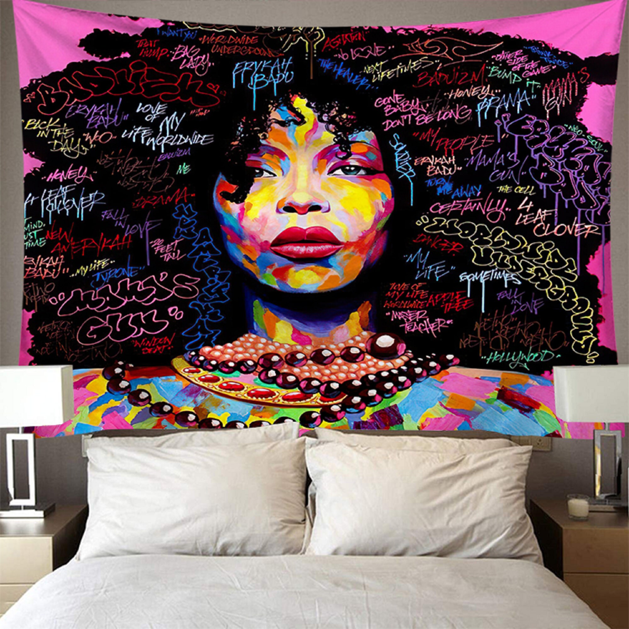 Sexy Woman Wall Tapestry Colorful Wall Art Wall Hanging Etsy