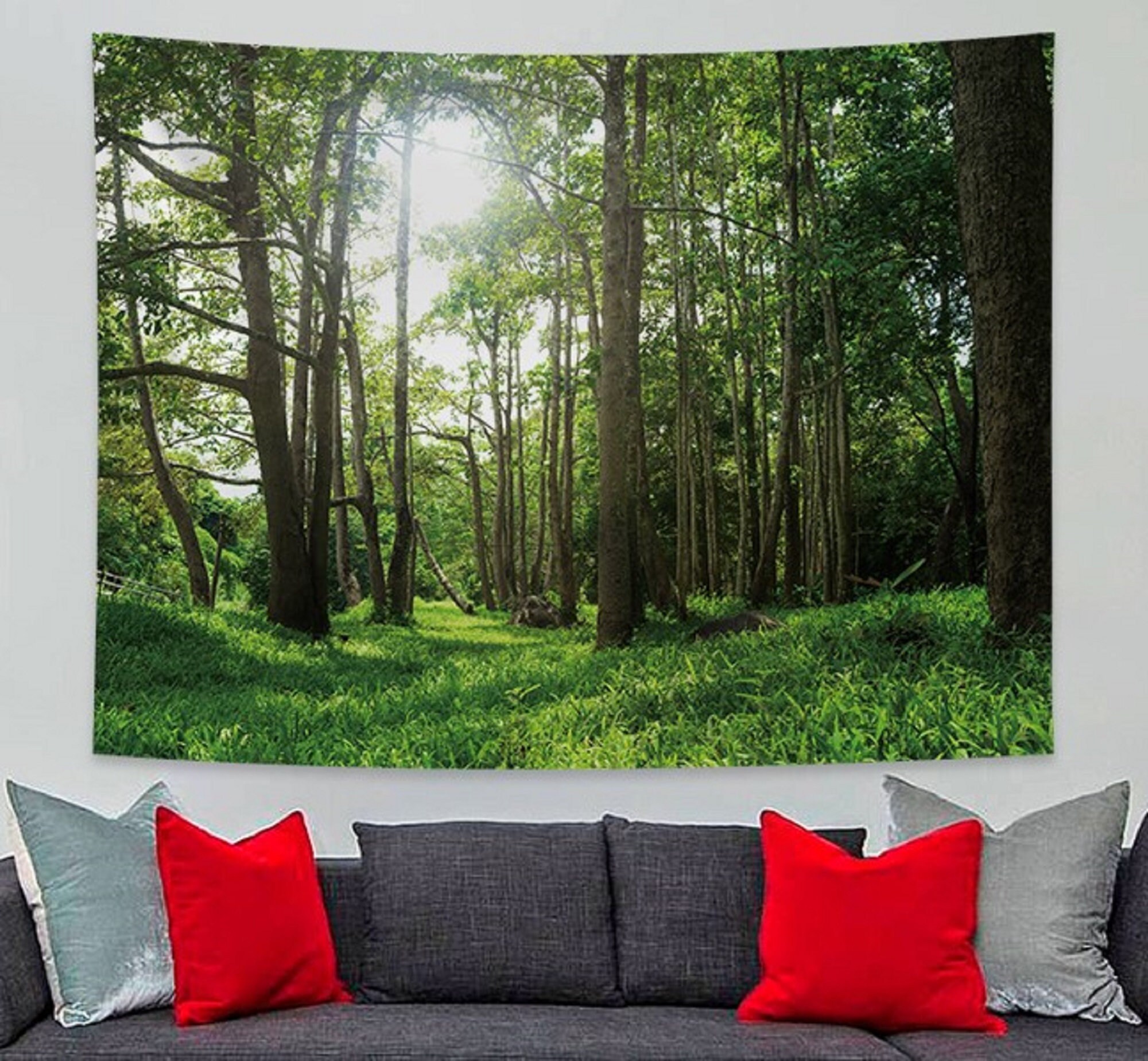 Forest Wall Art Nature Decor lawn Tapestry Tree Wall Etsy