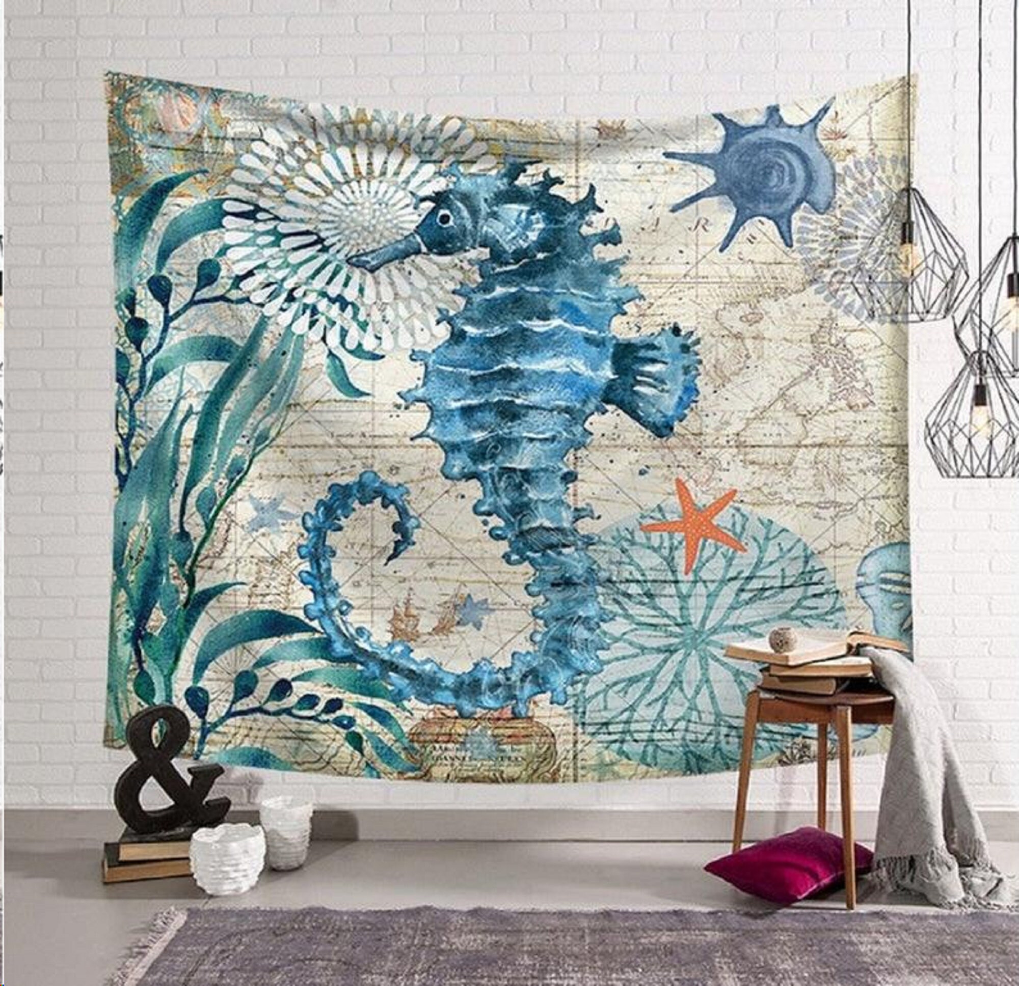 Tapestry Sea Tapestry Art Tapestry Ocean Art Ocean Etsy