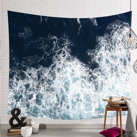 ocean wave tapestry