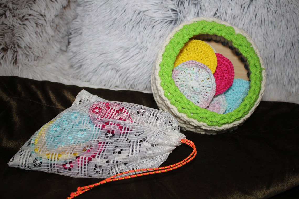 Makeup Pads Ecofriendly Reusable Crocheted Cotton Face Etsy