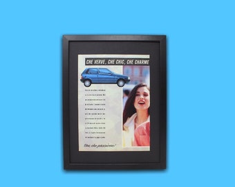 PUBBLICITA' VINTAGE ORIGINALE poster auto Fiat Uno anno 1988