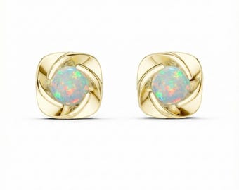 Crystal Swirl Stud earrings, Sterling Silver Gemstone earrings