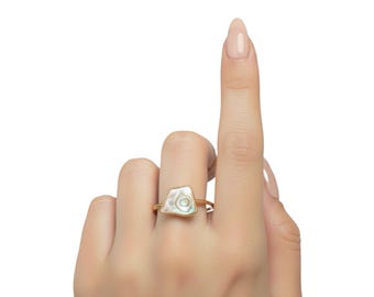 Raw Gemstone Ring, 24K Gold Plated, Dainty Crystal