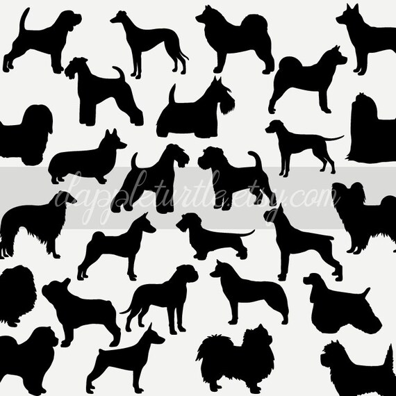 Download 85 Dog Breed Silhouettes Instant Download Png And Svg Files Etsy PSD Mockup Templates