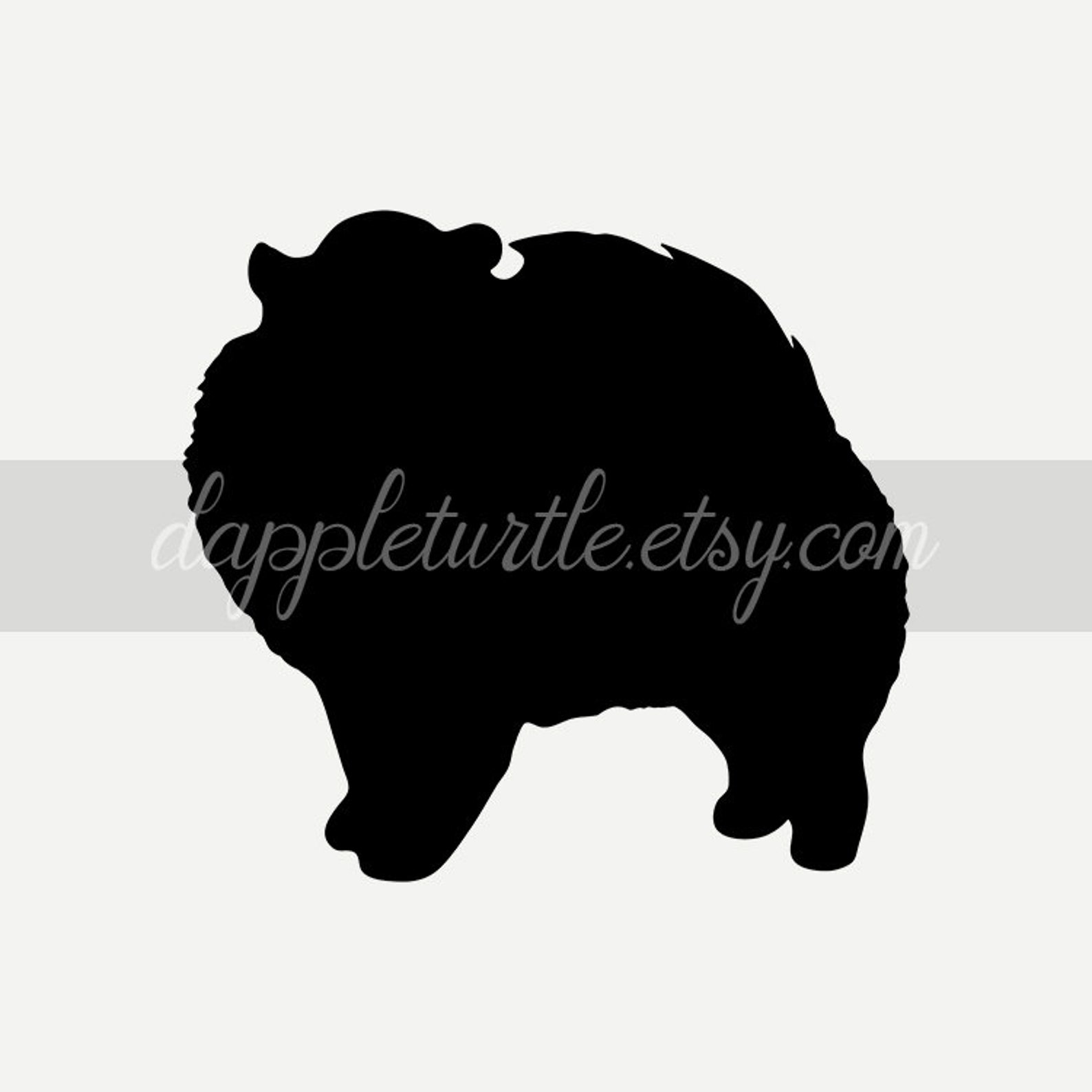 Pomeranian Silhouette: Instant Download PNG and SVG Files | Etsy