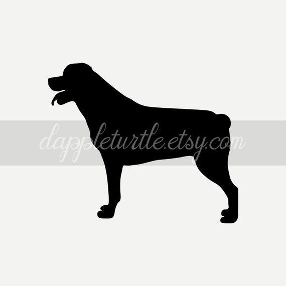 Download Rottweiler Silhouette Instant Download Png And Svg Files Etsy