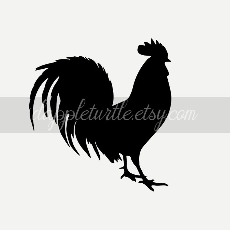 Download Art Collectibles Clip Art Instant Download Png And Svg Files Rooster Silhouette Suitable For Commercial Use