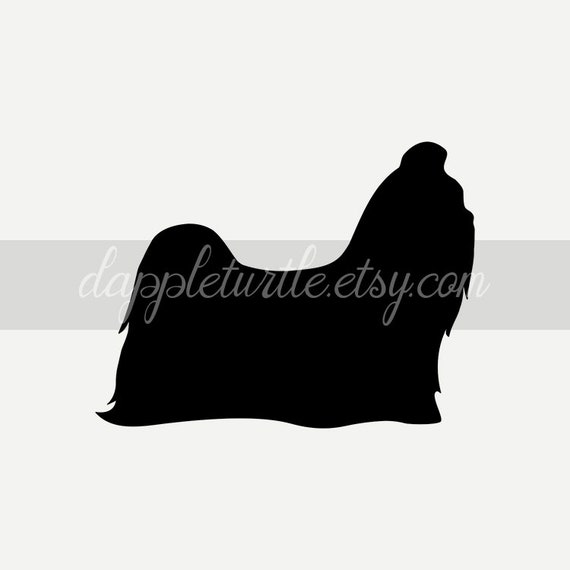 Shih Tzu Silhouette Instant Download Clipart In Png And Svg Etsy