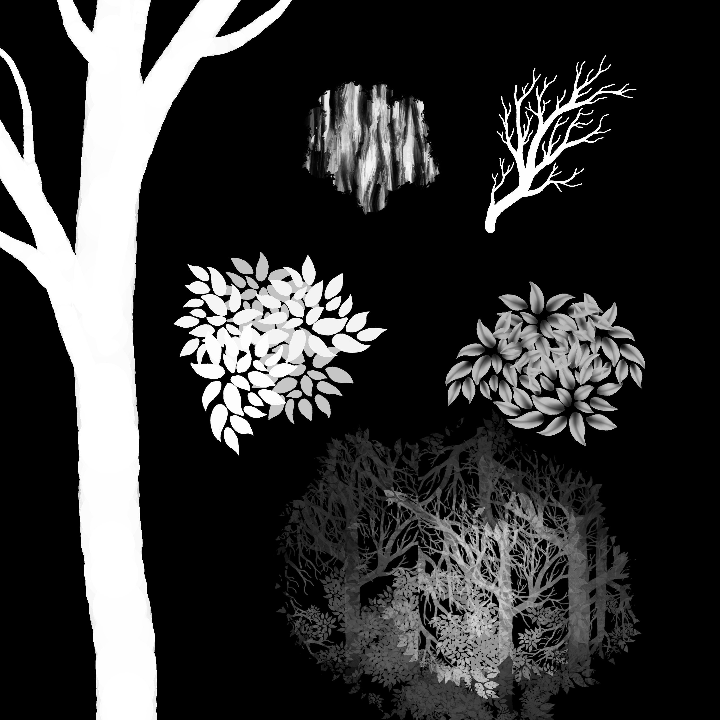 Magic Forest Brush Set for Procreate Botanical and Nature | Etsy