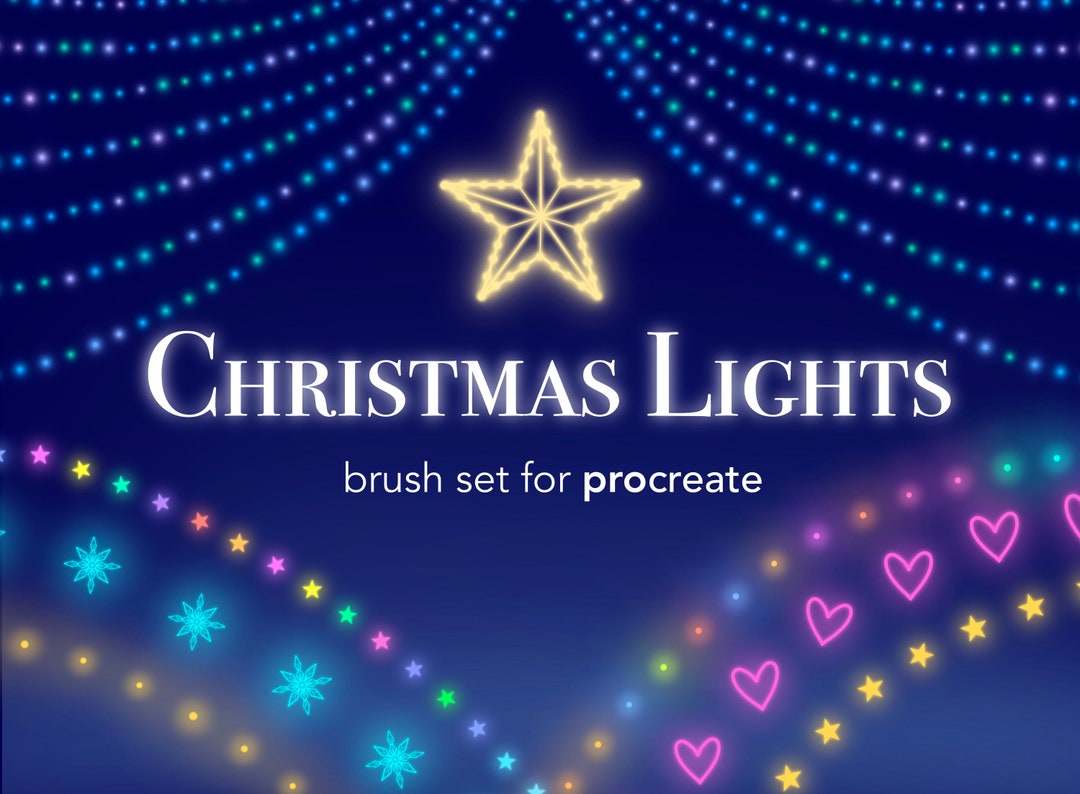 Christmas Lights Brush Set, Digital Brushes for Procreate Etsy
