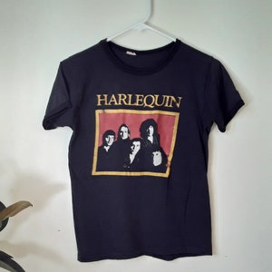 Vintage 80er Jahre Rock T-Shirt Harlekin &#39;One False Move&#39;