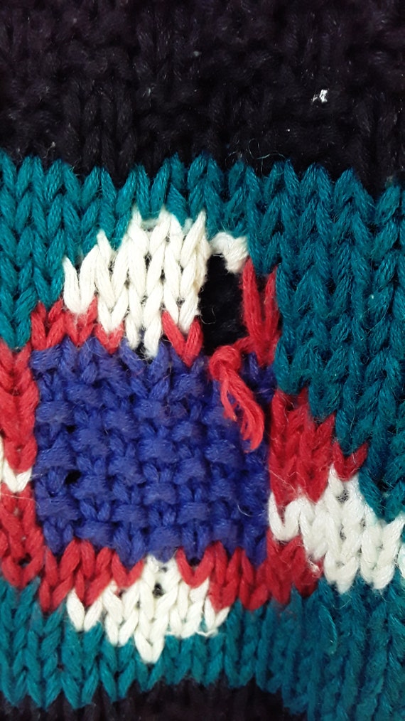 Trashed Granny Square Oversized Sweater Abstract … - image 4