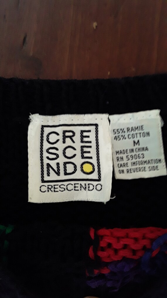 Trashed Granny Square Oversized Sweater Abstract … - image 7