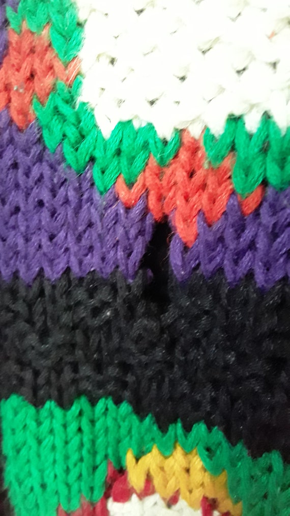 Trashed Granny Square Oversized Sweater Abstract … - image 5