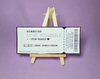 BTS Wembley UK tour souvenir concert ticket Kpop gift collection Love Yourself Army Bangtan