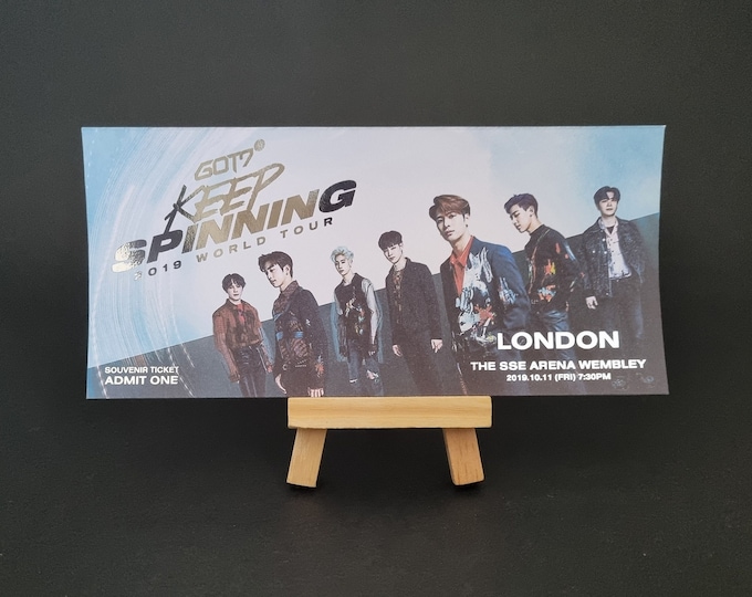 Kpop gift Got7 Keep Spinning 2019 tour souvenir concert ticket. Keepsake gift for Kpop fan Ahgase