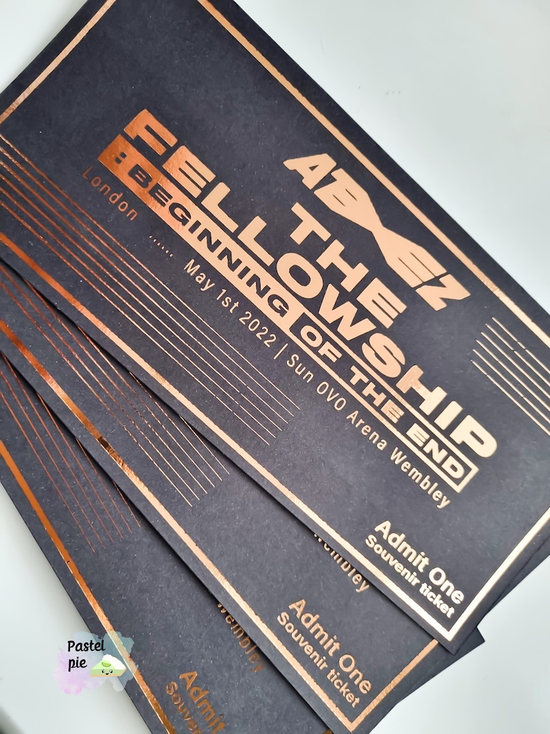Ateez UK Tour Souvenir Concert Ticket Kpop Gift Atiny Etsy Australia