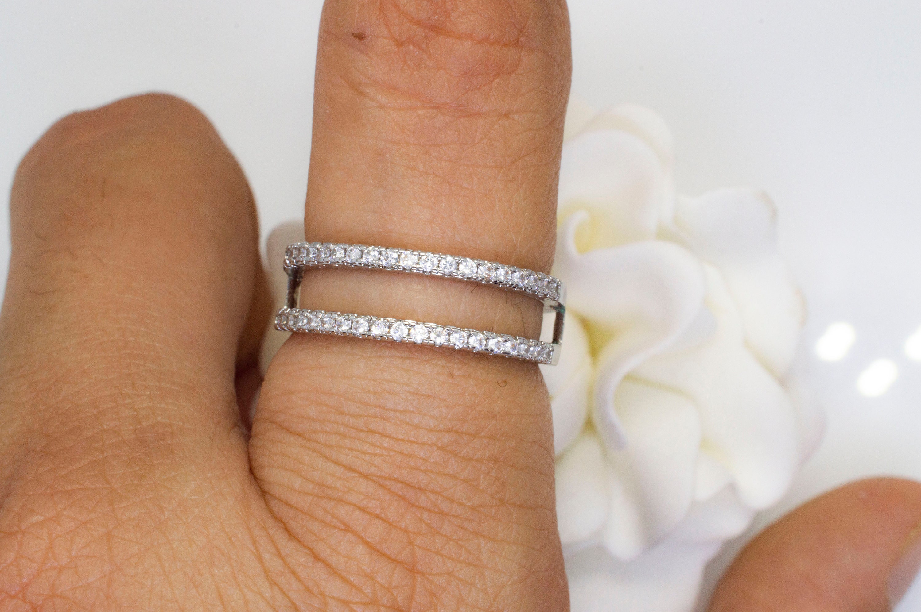 Customizable Ring Enhancer Moissanite Ring Enhancer Gold Etsy