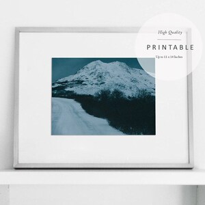 Iceland Snowscape Photography Print |  Landscape Printable  | Scandinavian Photography | Fine Art Print