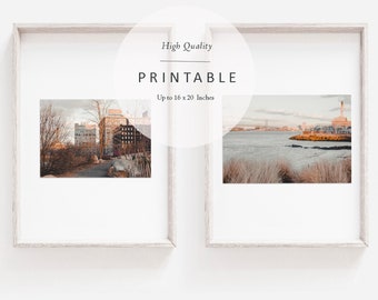Set of 2 Prints |  New York Prints | Dumbo, Brooklyn, NYC  | New York Photography  | Urban Landscape Printables