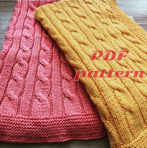 Baby Knitting Patterns Knit Baby Blanket Pattern Easy Pattern For Beginners Cable Knit Balnket Pattern Baby Shower Gift First Christmas