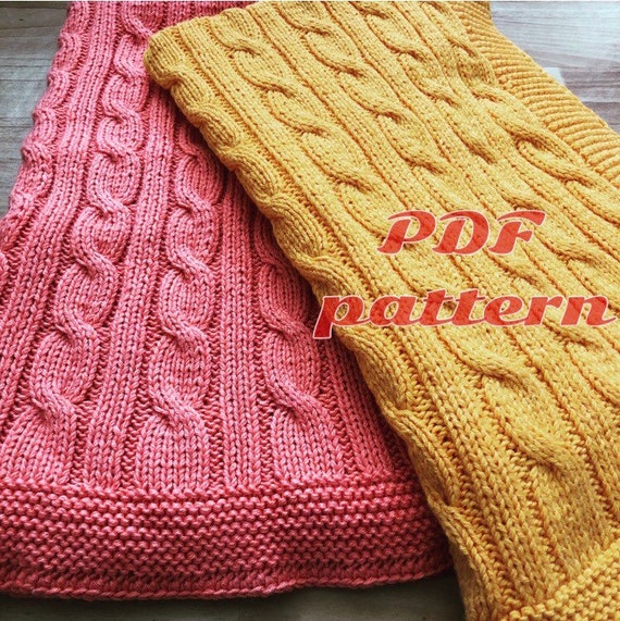 Baby Knitting Patterns Knit Baby Blanket Pattern Easy Pattern For Beginners Cable Knit Balnket Pattern Baby Shower Gift First Christmas