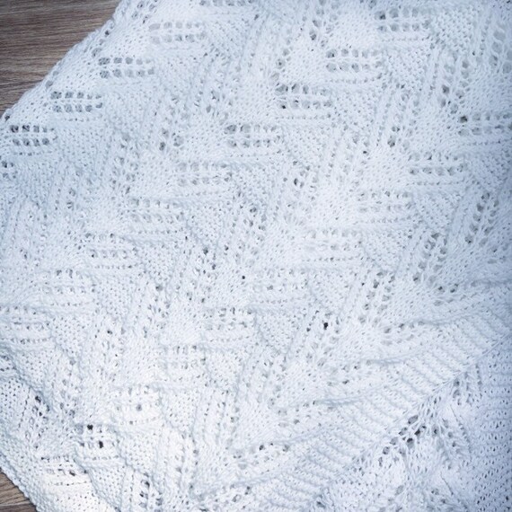 cotton knit baby blanket