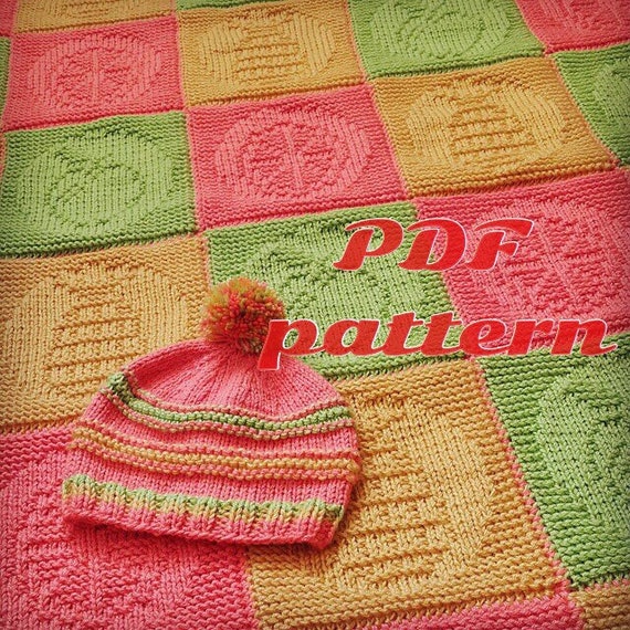 Knit Blanket Pdf Pattern Easy Afghan Pattern Diy Knit Baby Blanket Easy Baby Blanket Knit Pattern For Beginners Pdf Instant Download