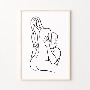 Paar Umarmung Linie Kunst Druck, Abstrakte Liebe Druck, Umarmung Linie Zeichnung, Romantischer Mann und Frau Poster