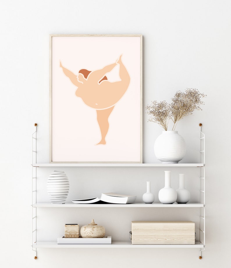 Body Positive Poster Curvy Woman Art Thick Girl Wall Art | Etsy
