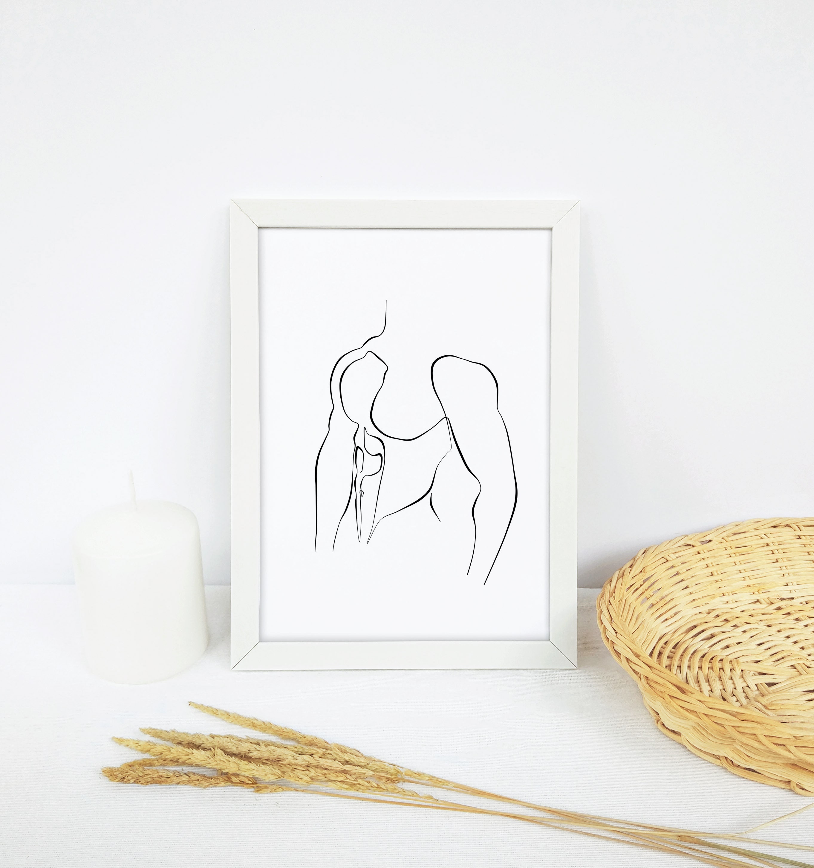 Minimal Line Art Male Man Figure Drawing Minimalist Body Etsy