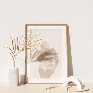 Curvy Woman Print, Body Positive Art, Minimalist Boho Wall Art, Feminine Abstract Art, Thick Girl Wall Art, Minimal Female Figure Poster image 10