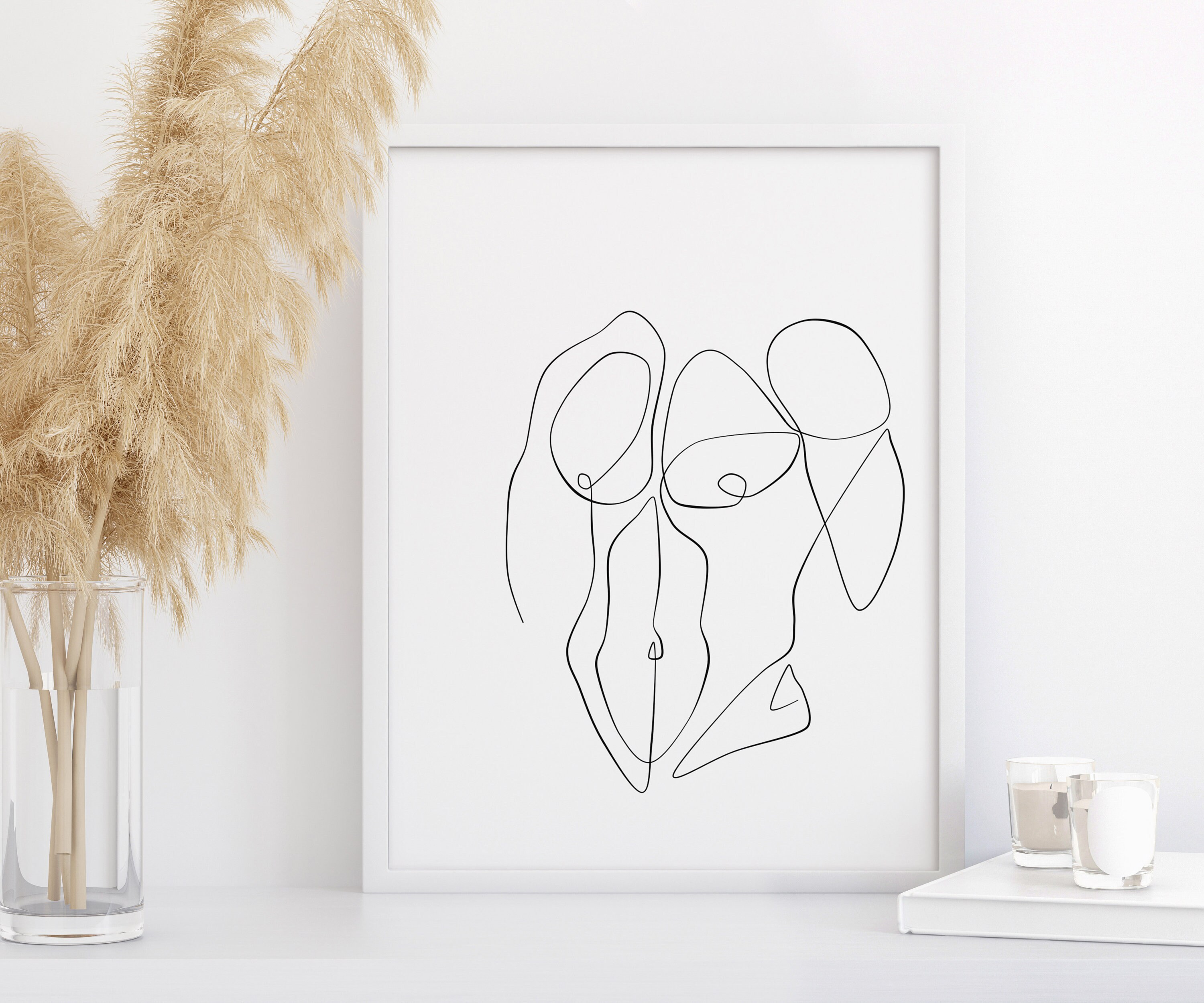 Man Body One Line Art Abstract Man Print Male Figure Poster | Etsy