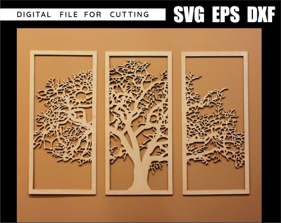 Download Panel On The Wall Tree Cnc File3d Panno Cnclaser Etsy