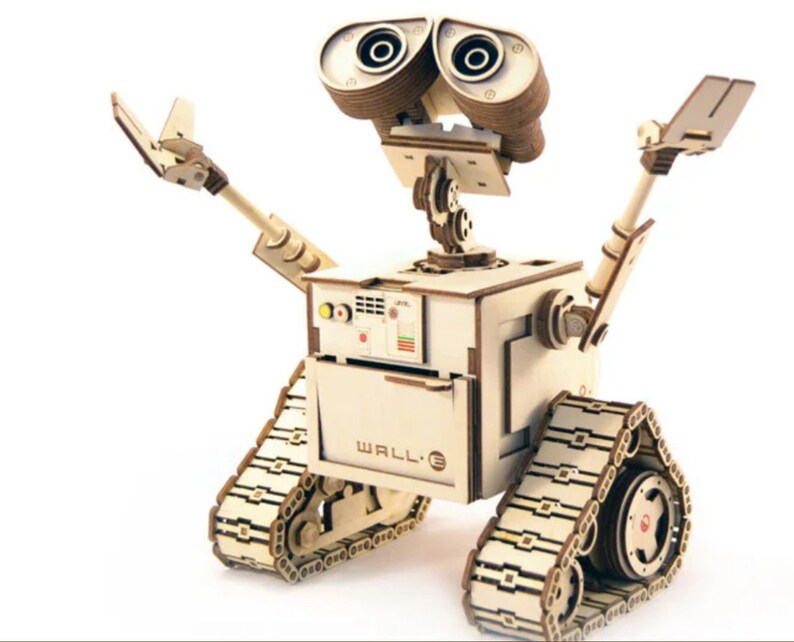 Wooden toy robot walle cnc filefile cnclaser Etsy