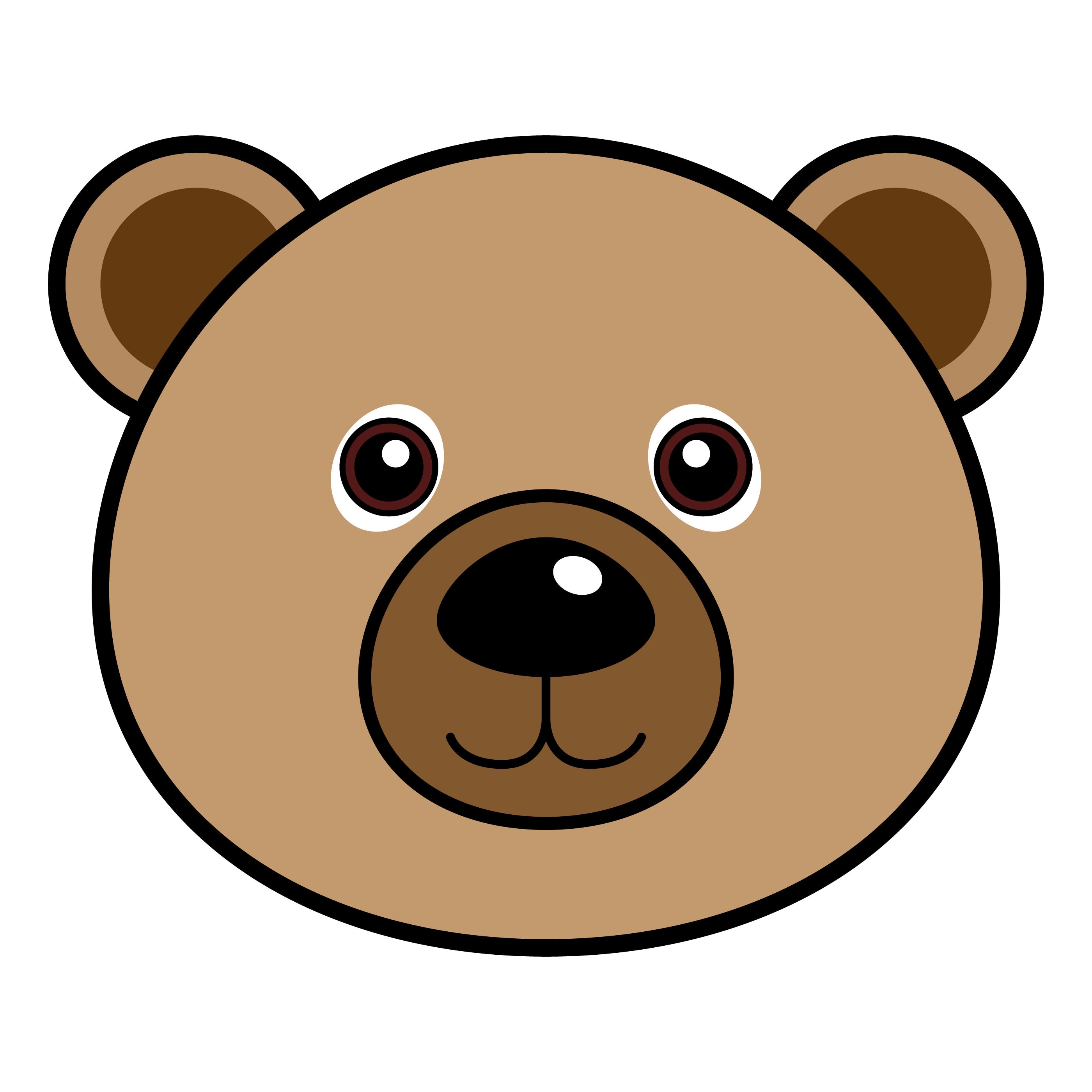 Bear Svg Bear Eps Bear Png Bear Cartoon Cute Bear Bear Etsy