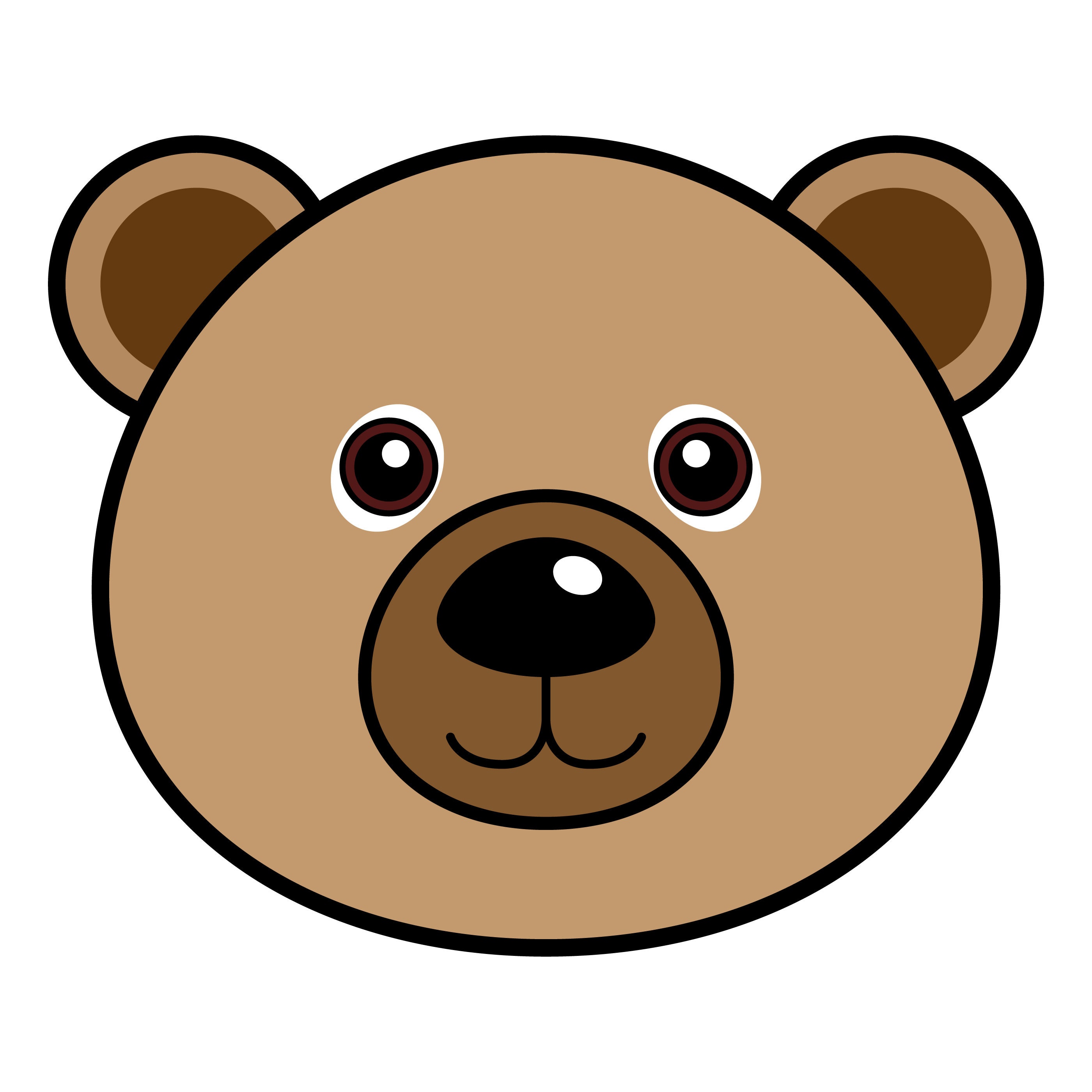 Bear face cartoon