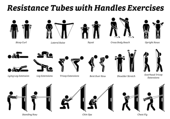 Loop Resistance Mini Band Exercises Stretch Stretching Gym Workout Poses  Postures Methods Resistant Techniques Download SVG PNG EPS Vector 